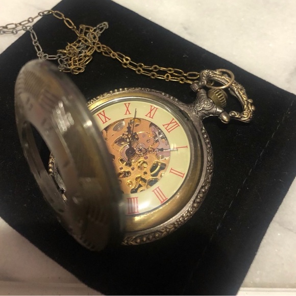 Vintage Jewelry Exposed Watch Parts Antiqued Pocket Watchnwt Poshmark